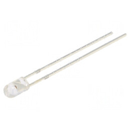 LED 3mm Portocalie 8400-10000mcd 30° Convex | Electronic-mag.ro | Componente Electronice