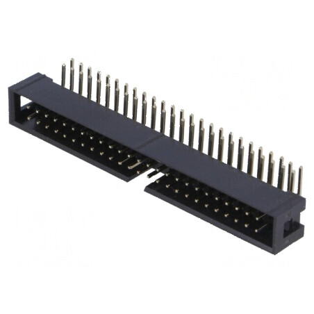 Conector IDC soclu tată 50 PIN 90° THT aurit 2,54mm | Electronic-mag.ro | Componente Electronice