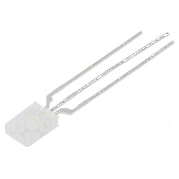 LED dreptunghiular 2x5x7mm roșie/verde 14mcd/8mcd 110° 20mA | Electronic-mag.ro | Componente Electronice