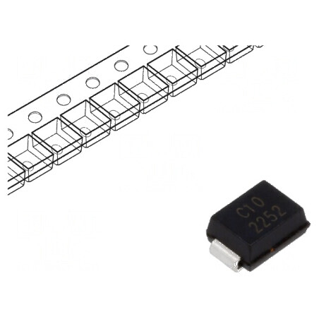 Diodă TVS bidirecțională 1kW 11,1-12,3V 58,9A SMB rola bandă | Electronic-mag.ro | Componente Electronice