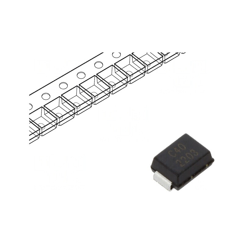 Diodă TVS 1kW 44,4-49,1V 15,5A bidirecțională SMB - rolă/bandă | Electronic-mag.ro | Componente Electronice Diodă TVS 1kW 44,4-49,1V 15,5A bidirecțională SMB - rolă/bandă | Electronic-mag.ro | Componente Electronice