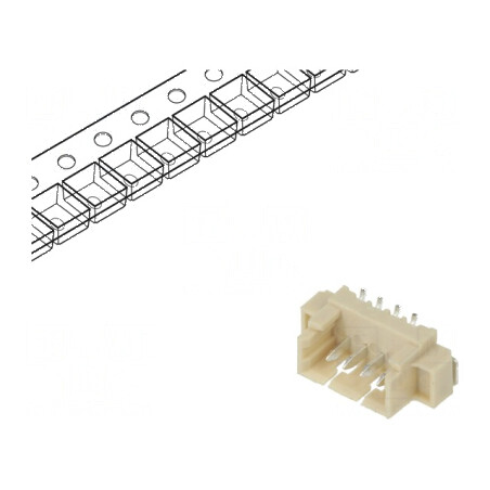 Conector cablu-placă soclu tată 1,25mm PIN 4 SMT 250V 1A | Electronic-mag.ro | Componente Electronice