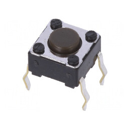 Microîntrerupător TACT SPST 0,05A/12VDC THT 1,6N 4,3mm | Electronic-mag.ro | Componente Electronice