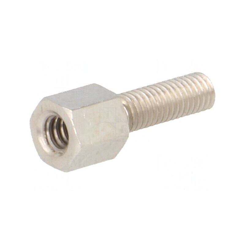 Piuliță distanțieră filetată 5mm UNC4-40 alamă | Electronic-mag.ro | Componente Electronice