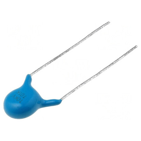 Condensator ceramic 100pF 10kV THT 10mm Øterm 600um | Electronic-mag.ro | Componente Electronice