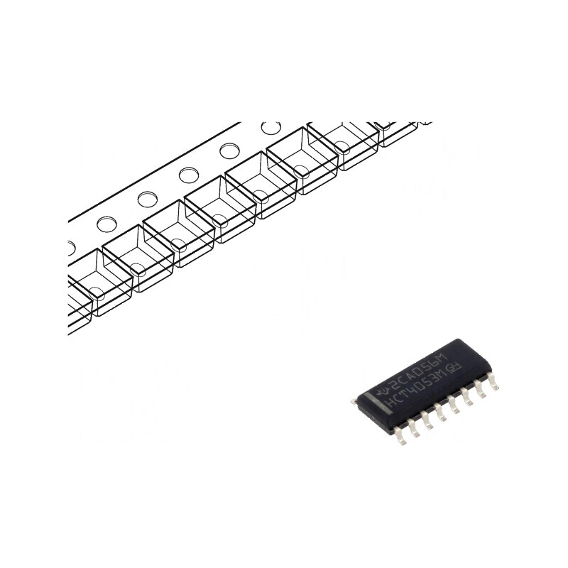Demultiplexor/Multiplexor Digital SMD SOIC16 4,5-5,5VDC | Electronic-mag.ro | Componente Electronice
