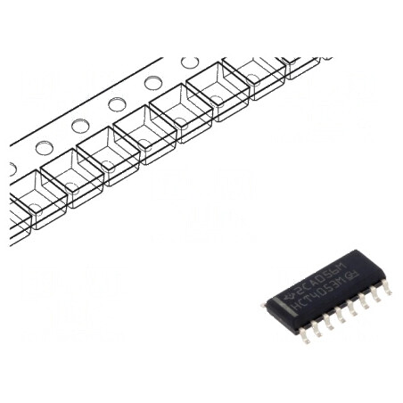 Demultiplexor/Multiplexor Digital SMD SOIC16 4,5-5,5VDC | Electronic-mag.ro | Componente Electronice