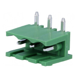 Regletă de conexiuni deconectabilă 5mm, 3 piste, unghi 90° | Electronic-mag.ro | Componente Electronice