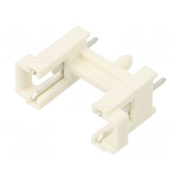 Clemă siguranţe cilindrice THT 5x20mm albă 6,3A 30÷85°C | Electronic-mag.ro | Componente Electronice
