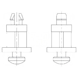 Distanţier PCB Poliamidă 66 9,5mm Clichet | Electronic-mag.ro | Componente Electronice