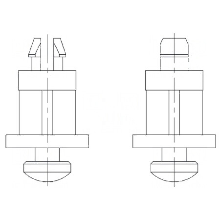 Distanţier PCB Poliamidă 66 9,5mm Clichet | Electronic-mag.ro | Componente Electronice