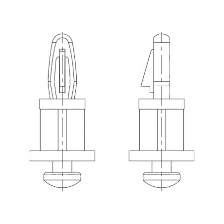 Distanţier PCB poliamidă 66 3,2mm clichet | Electronic-mag.ro | Componente Electronice