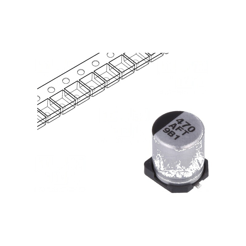 Condensator electrolitic low ESR SMD 470uF 10V 6,3x7,7mm | Electronic-mag.ro | Componente Electronice