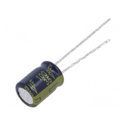 Condensator electrolitic low ESR 100uF 35V THT Ø8x11,5mm | Electronic-mag.ro | Componente Electronice