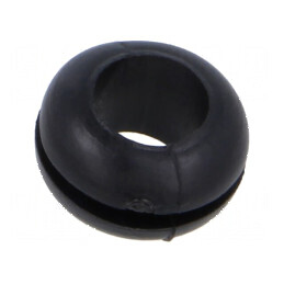 Manșon negru Ø11mm Øorif: 8mm pentru panou max. 1,6mm | Electronic-mag.ro | Componente Electronice