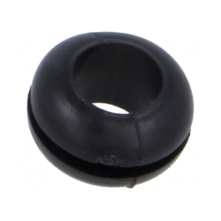 Manșon negru Ø11mm Øorif: 8mm pentru panou max. 1,6mm | Electronic-mag.ro | Componente Electronice