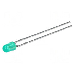 LED 3mm Verde Convex 50° 1÷2,3mcd | Electronic-mag.ro | Componente Electronice