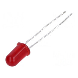 LED 5mm roșie 1,5-2,3mcd 50° convex | Electronic-mag.ro | Componente Electronice