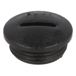 Capac de protecție PG11 IP54 poliamidă neagră 6mm | Electronic-mag.ro | Componente Electronice