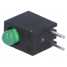 LED 3mm Verde 20mA 60° 2,2÷2,5V | Electronic-mag.ro | Componente Electronice