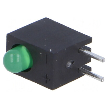 LED 3mm Verde 20mA 60° 2,2÷2,5V | Electronic-mag.ro | Componente Electronice