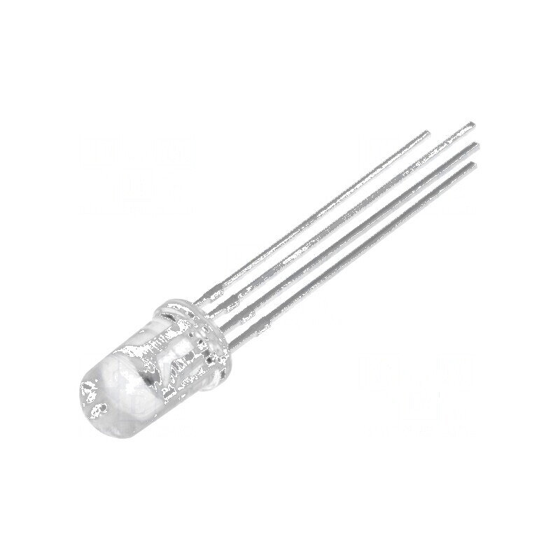 LED 5mm RGB Convex 25° Anodizat - Pachet 4 Bucăți | Electronic-mag.ro | Componente Electronice