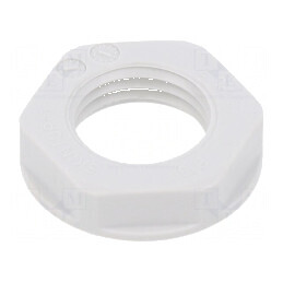 Piuliță PG7 polistiren 19mm gri deschis pentru temperaturi 20÷70°C Filet PG | Electronic-mag.ro | Componente Electronice