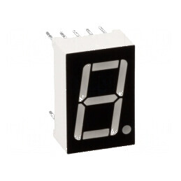 Afișaj LED 7 segmente 14,2mm 0,56 Nr.car: 1 verde 5,5mcd | Electronic-mag.ro | Componente Electronice