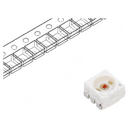 LED SMD galben 3,5x3,2mm 120° 140mA 3550÷11200mcd | Electronic-mag.ro | Componente Electronice