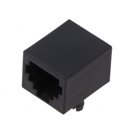Conector RJ11 soclu 6p4c THT unghi 90° | Electronic-mag.ro | Componente Electronice