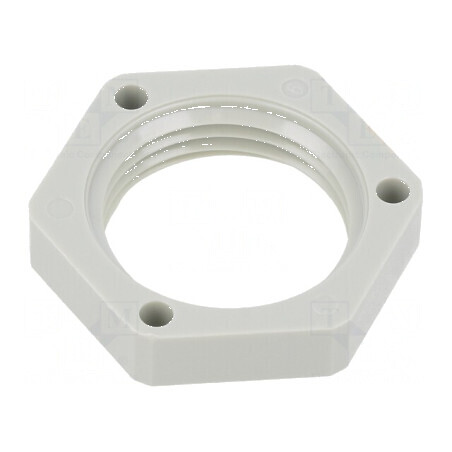 Piuliță M20 poliamidă 26mm gri deschis - filet metric 1,5 | Electronic-mag.ro | Componente Electronice