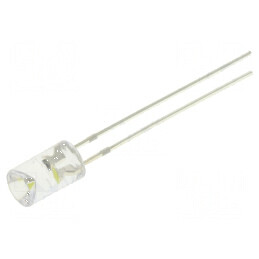 LED 5mm alb rece efect lumânare 1560÷2180mcd 120° | Electronic-mag.ro | Componente Electronice
