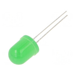 LED verde 10mm 12VDC 1560÷2180mcd 30° convex | Electronic-mag.ro | Componente Electronice