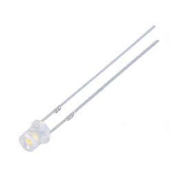 LED 3mm alb cald 1120-1560mcd 140° plat | Electronic-mag.ro | Componente Electronice