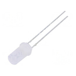 LED 5mm alb cald 750-900mcd 180° plat | Electronic-mag.ro | Componente Electronice