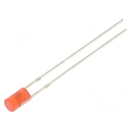 LED 3mm roșie 330mcd 140° plat nr.term 2 | Electronic-mag.ro | Componente Electronice