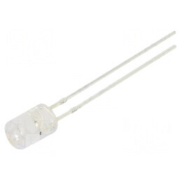 LED 5mm roșie 500-750 mcd 100° plat, nr. term: 2 | Electronic-mag.ro | Componente Electronice