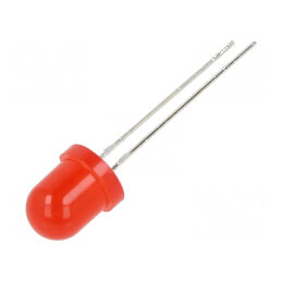 LED 8mm roșie 30° 12VDC 1120-1560mcd convex | Electronic-mag.ro | Componente Electronice