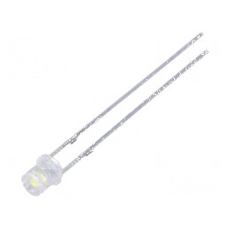 LED 3mm alb rece 1120-1560mcd 140° plat | Electronic-mag.ro | Componente Electronice