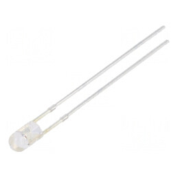 LED 3mm galben 12VDC 2180-3000mcd 30° convex | Electronic-mag.ro | Componente Electronice