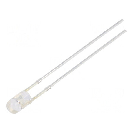 LED 3mm galben 12VDC 2180-3000mcd 30° convex | Electronic-mag.ro | Componente Electronice