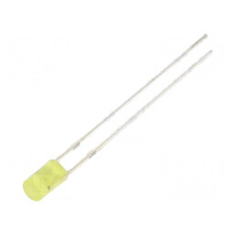 LED 3mm galben 330mcd 140° plat, nr. term 2 | Electronic-mag.ro | Componente Electronice