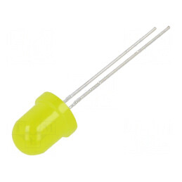 LED galben 8mm 12VDC 1120-1560mcd 30° convex | Electronic-mag.ro | Componente Electronice