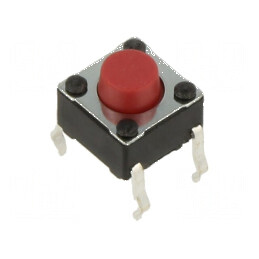 Microîntrerupător TACT SPST-NO 0,05A/12VDC THT | Electronic-mag.ro | Componente Electronice
