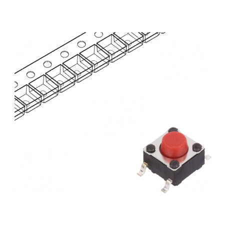 Microîntrerupător TACT SPST-NO 0,05A/12VDC SMT | Electronic-mag.ro | Componente Electronice