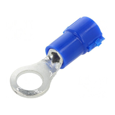 Vârf inelar cupru 5mm 1,5-2,5mm² crimpat pe cablu izolată | Electronic-mag.ro | Componente Electronice