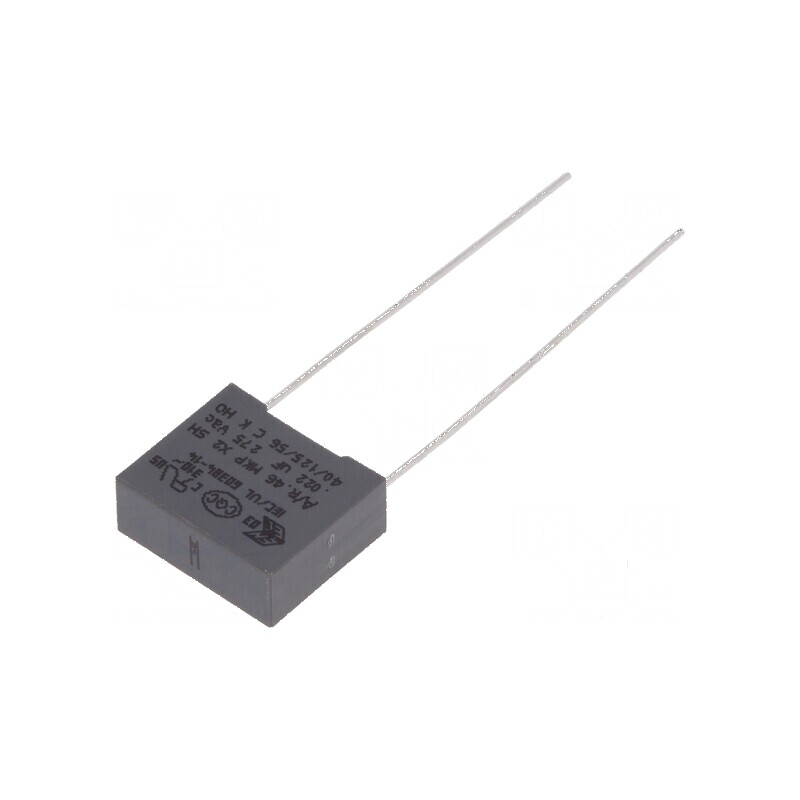 Condensator polipropilenă X2 R46 125C 22nF 13x5x11mm THT | Electronic-mag.ro | Componente Electronice