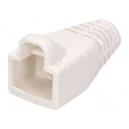 Protecție mufă RJ45 6mm albă | Electronic-mag.ro | Componente Electronice