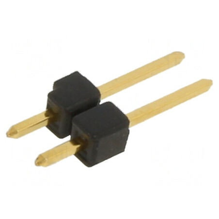 Conector şiruri pini tată 2 drept 2,54mm THT | Electronic-mag.ro | Componente Electronice