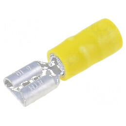 Terminal plat 6,3mm mamă 3,5mm2 crimpat pe cablu | Electronic-mag.ro | Componente Electronice